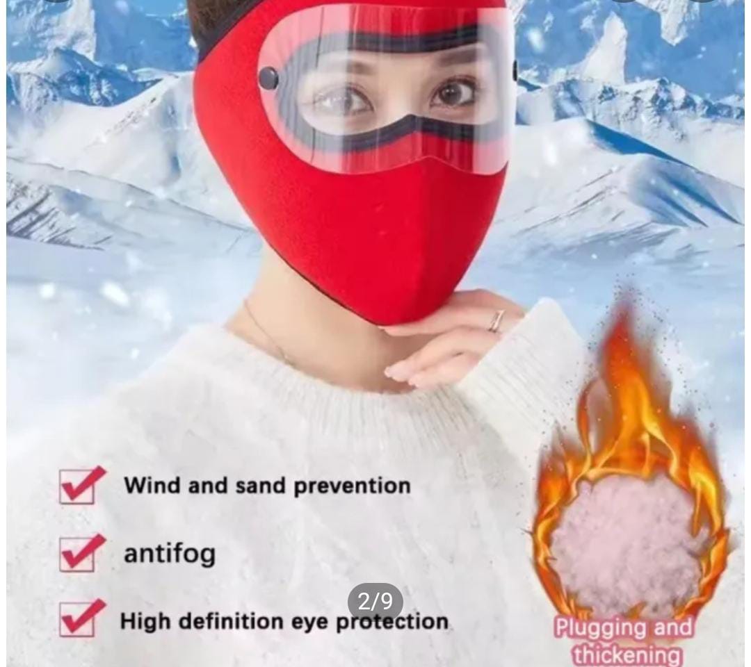 Winter Full Face Thermal Mask with Transparent Eye Shield
