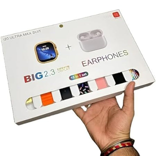 T20 Ultra Max Smart Watch – 10 in 1 Premium Combo Set