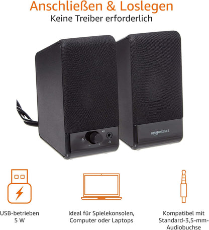 USB-Powered Computer Speakers – Compact & Powerful Sound