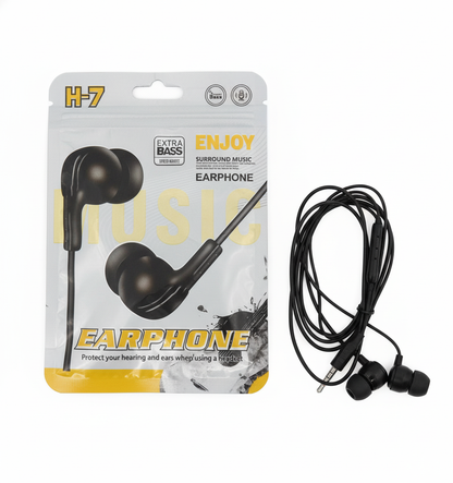 H-7 Extra Bass Wired Earphone