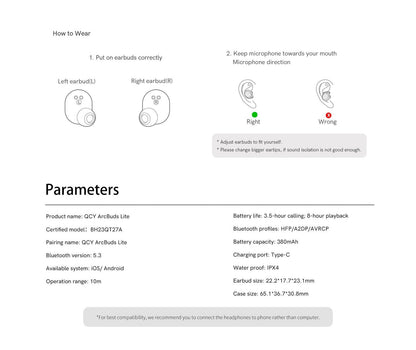 QCY ArcBuds Lite