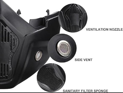Motorbike Riding Goggles with Detachable Face Mask