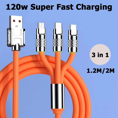 3-in-1 120W Super Fast Charging Cable