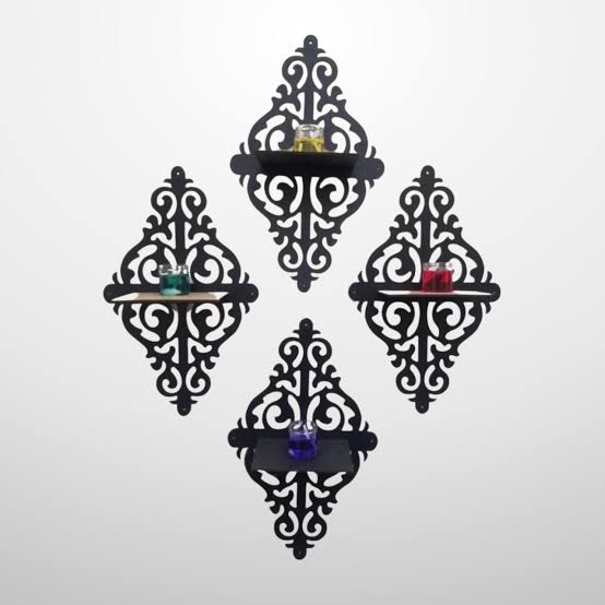 Elegant Diamond Wall Shelves