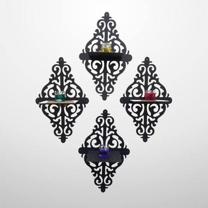 Elegant Diamond Wall Shelves