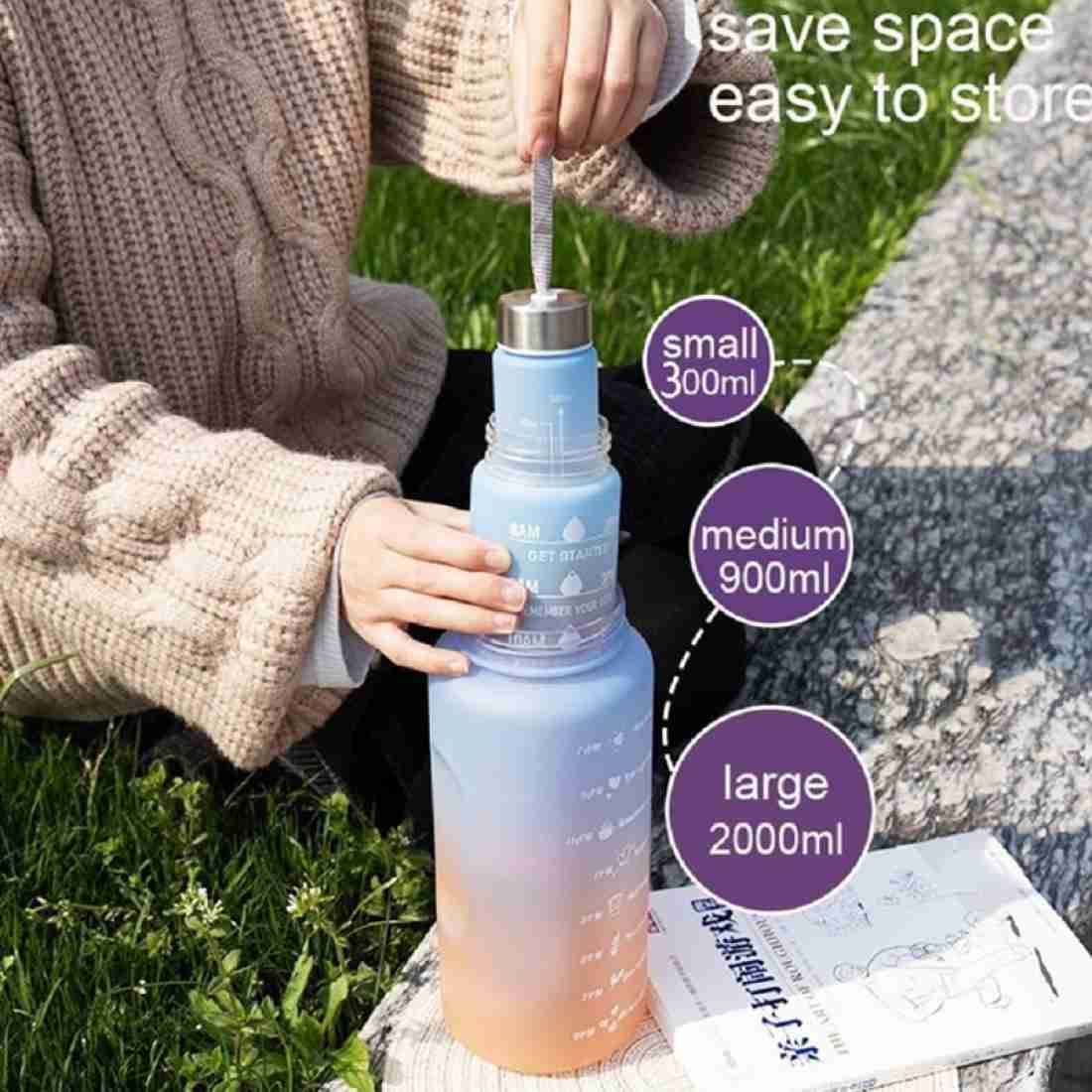 Gradient Motivational Water Bottles 3Pices