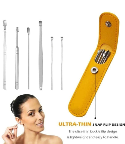 👂 6-in-1 Stainless Steel Ear Cleaning Tool Set