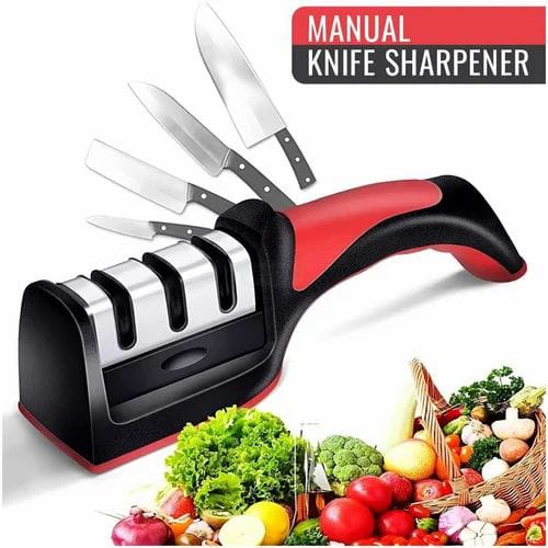 4-in-1 Stainless Steel Kitchen Knife Sharpener