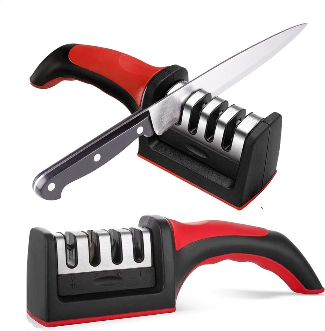 4-in-1 Stainless Steel Kitchen Knife Sharpener