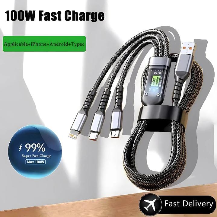 3-in-1 fast charging cable