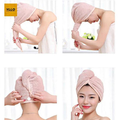 Microfiber Hair Drying Towel Wrap – Quick Dry, Soft & Secure