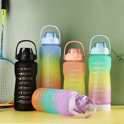 Gradient Motivational Water Bottles 3Pices