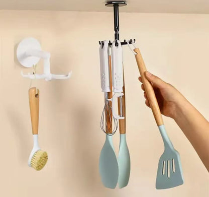 360° Rotating Adhesive Wall Hook Organizer