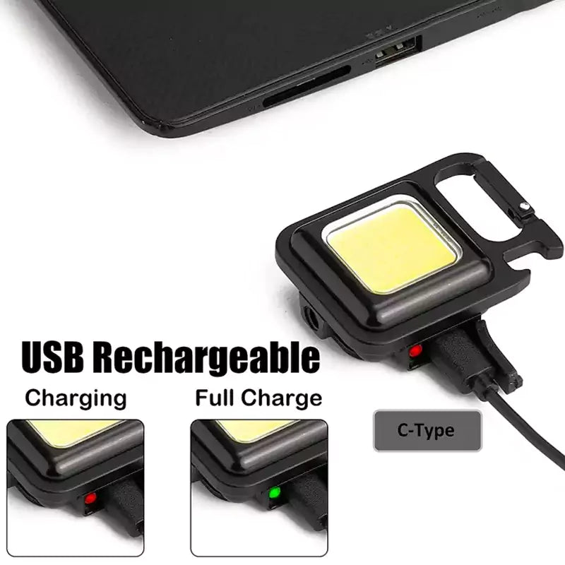 Rechargeable COB Keychain Light – Mini Yet Super Bright!